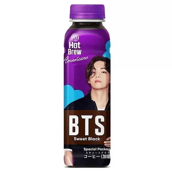 HY BTS karštai užplikyta saldi juoda kava 350 ml – korėjietiška